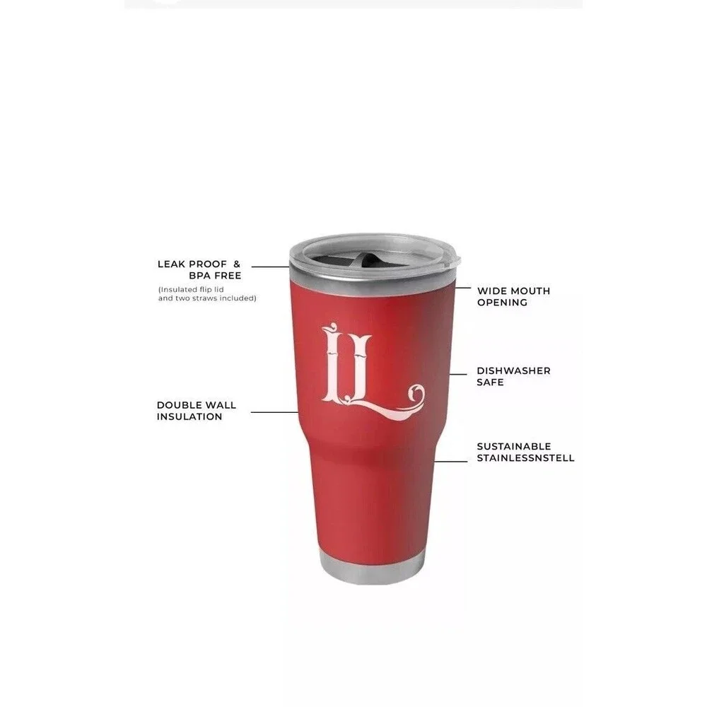 30oz Tumbler Cup with Lid &Reusable Straw, Insulated  Travel Coffee Mugs Inkloft
